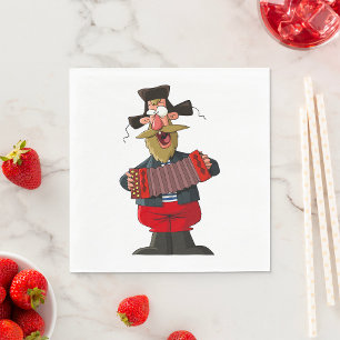 Man Playing The Accordion Napkin