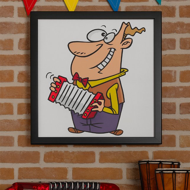 Man Playing The Accordion Poster (Creator Uploaded)