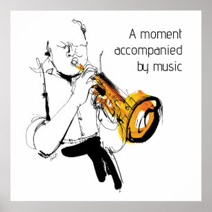 Man playing trumpet poster