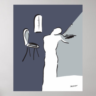 Man Playing Violin. Poster