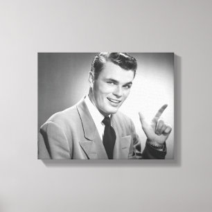 Man Pointing 2 Canvas Print