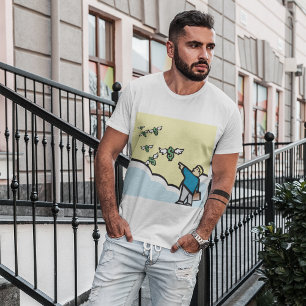 Man Pointing At Money With Wings T-Shirt