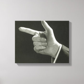 Man Pointing Canvas Print