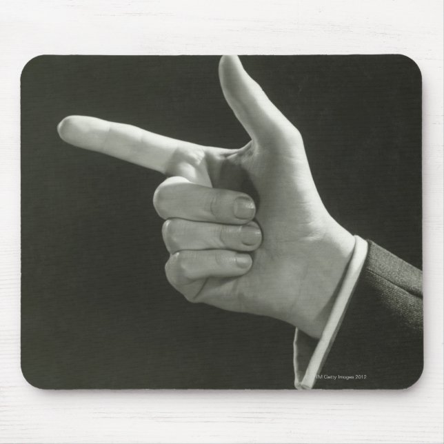 Man Pointing Mouse Mat (Front)
