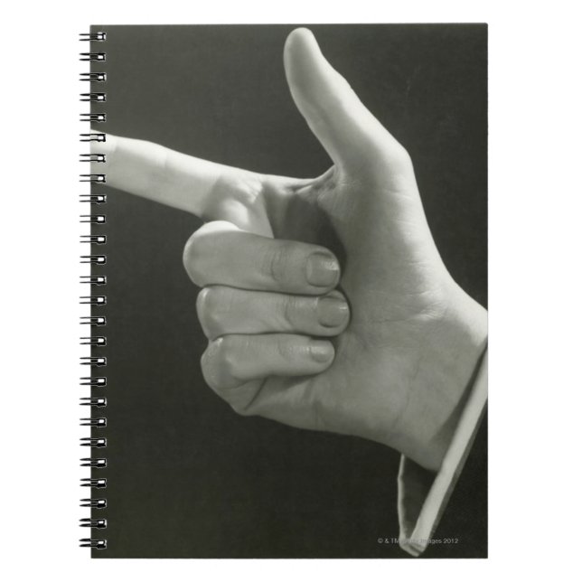 Man Pointing Notebook (Front)