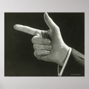 Man Pointing Poster