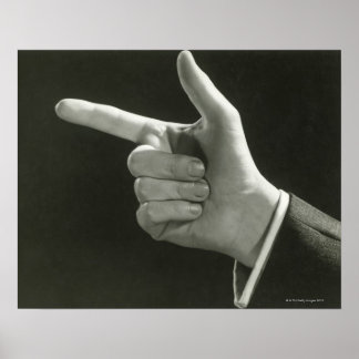 Man Pointing Poster