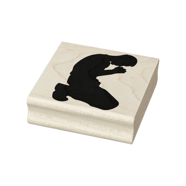 Man Praying Rubber Stamp (Stamp)