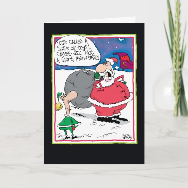 Man Purse Funny Card (Front)
