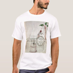 Man Putting into Motion a Wheel-Driven Well T-Shirt