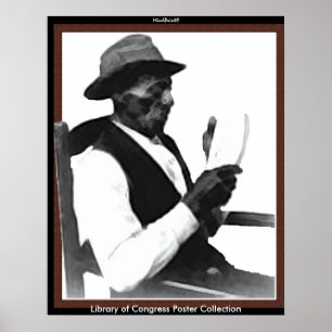 Man Reading a Story Poster