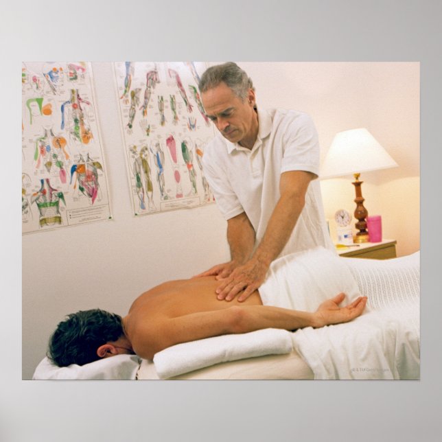 Man receiving massage poster (Front)