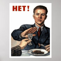 Man refuses drink, Soviet anti-alcoholism