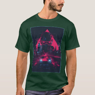 Man Retro Car City Vaporwave Synthwave 90s girl T-Shirt