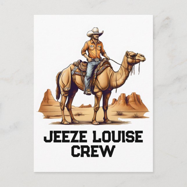 Man riding on a camel postcard (Front)