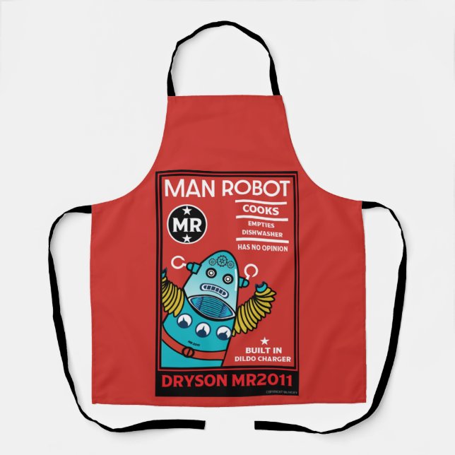 Man Robot The Perfect Man    Apron (Front)