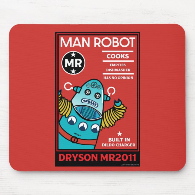 Man Robot The Perfect Man    Mouse Mat (Front)