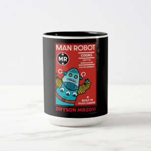 Man Robot The Perfect Man Two-Tone Coffee Mug