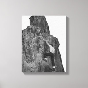 Man Rock Climbing Canvas Print