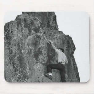Man Rock Climbing Mouse Mat