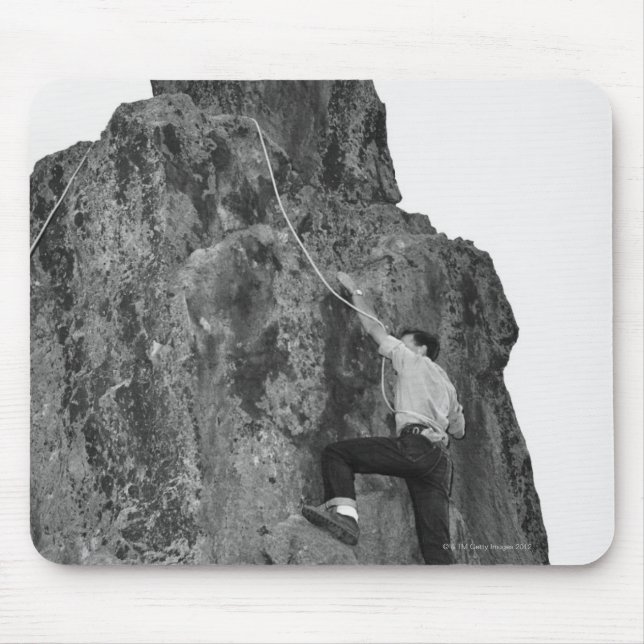 Man Rock Climbing Mouse Mat (Front)