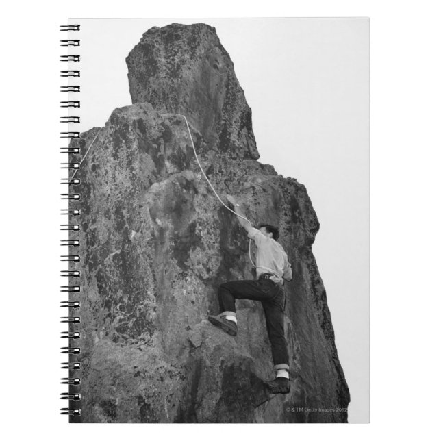 Man Rock Climbing Notebook (Front)