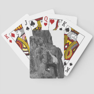 Man Rock Climbing Playing Cards