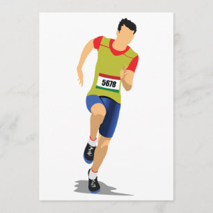 Man Running Invitations