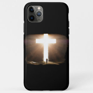 Man Running To Glowing Christian Cross of Jesus Case-Mate iPhone Case