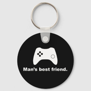 Man’s Best Friend Funny Gamer Keychain