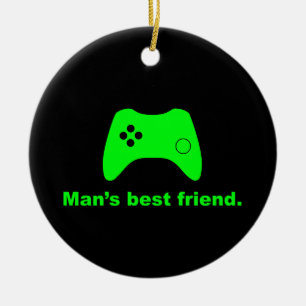 Man’s Best Friend Funny Gamer Ornament