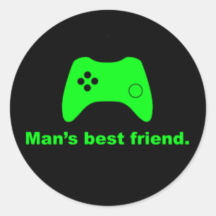 Man’s Best Friend Funny Gamer Stickers