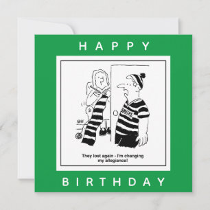 Man Says Team Lost So Changing  Allegiance Cartoon Card