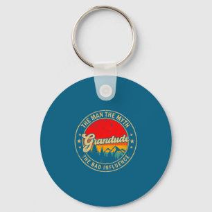 Man Shirt Grandude Myth Bad Influence Vintage Key Ring