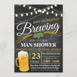Man Shower Baby Invitation