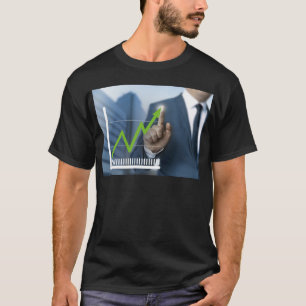 Man showing stock price touchscreen concept T-Shirt