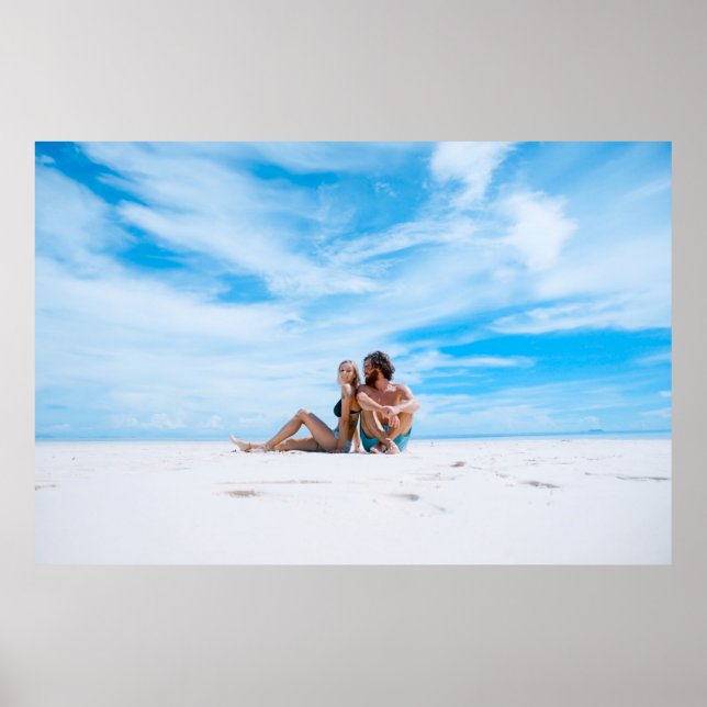 Man sitting beside of woman in black bikini top poster (Front)