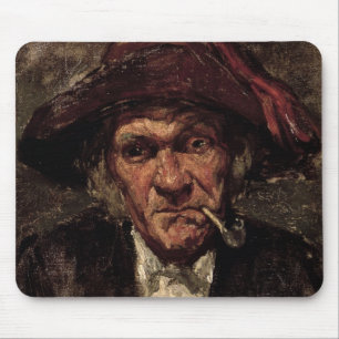 Man smoking a pipe, c.1859 mouse mat