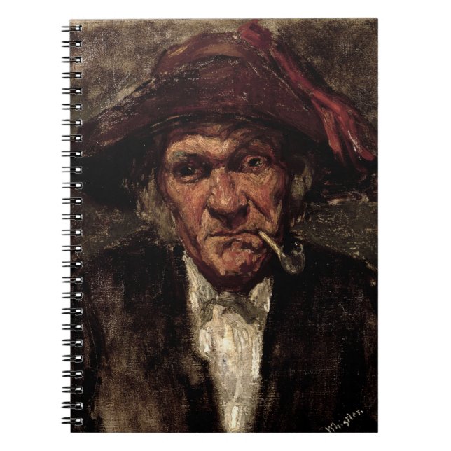 Man smoking a pipe, c.1859 notebook (Front)