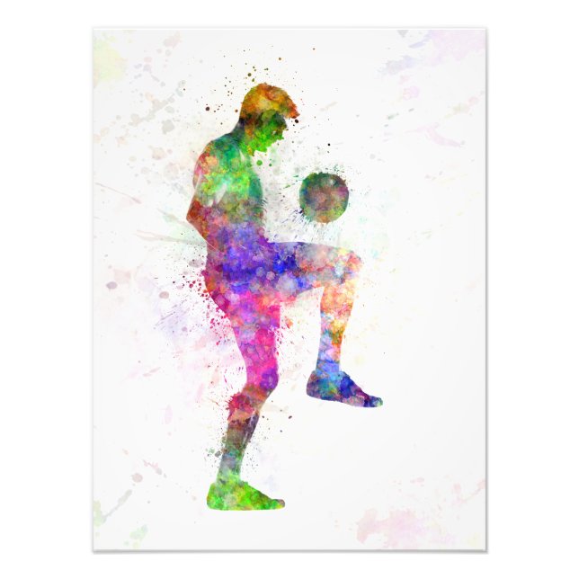 man soccer football player photo print (Front)