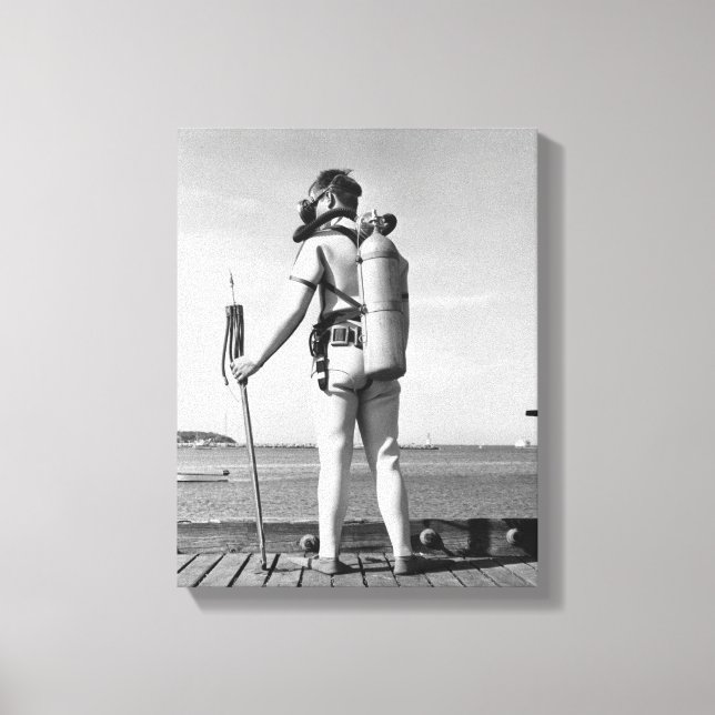 Man Standing on Pier Canvas Print (Front)