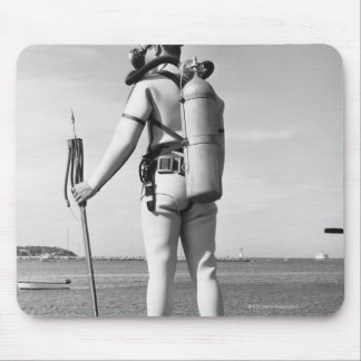 Man Standing on Pier Mouse Mat