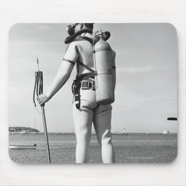 Man Standing on Pier Mouse Mat (Front)