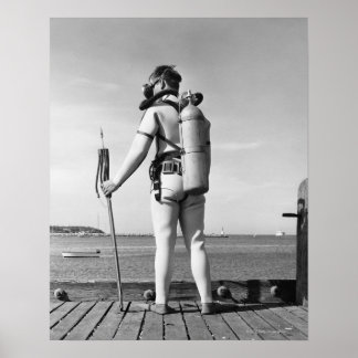 Man Standing on Pier Poster