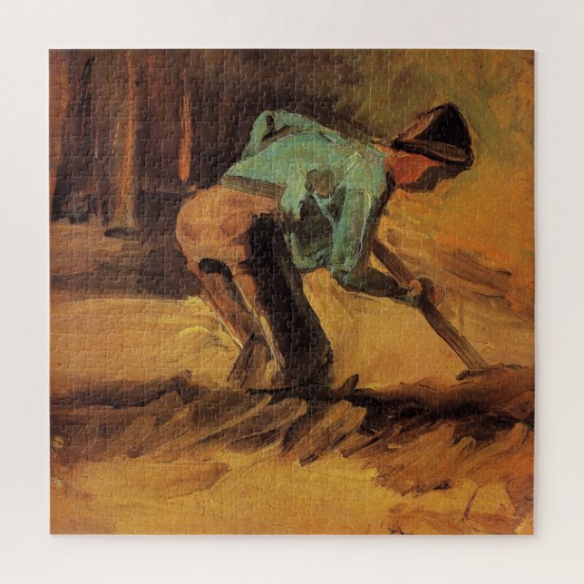Man Stooping with Stick, Spade by Vincent van Gogh Jigsaw Puzzle (Vertical)