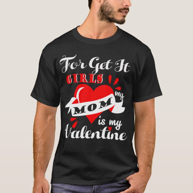 Man T-shirt With Valentine Fun Sentence. (Front)