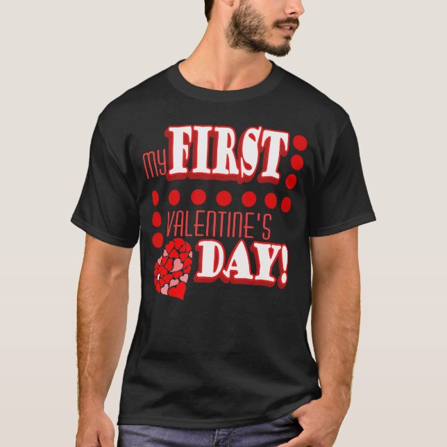 Man T-shirt With Valentine Fun Sentence. (Front)
