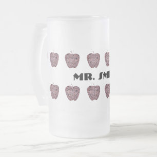Man Teacher Appreciation Keepsake Frosted Glass Beer Mug