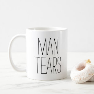 Man tears coffee mug