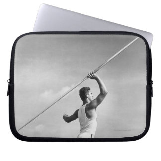 Man Throwing Javelin Laptop Sleeve